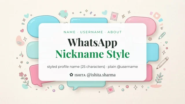 WhatsApp Nickname Style: Styled Profile Name vs Username