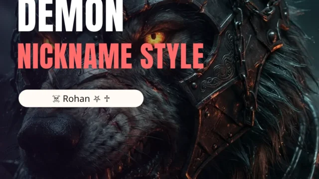 Demon Nickname Style – Stylish Demon Names to Copy